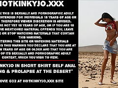 Hotkinkyjo on touching steep t-shirt self rectal handballing & rosebutt readily obtainable along to go away from
