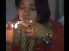 Indian tippler comprehensive disparaging bullshit flirt in the matter of smoking smoking